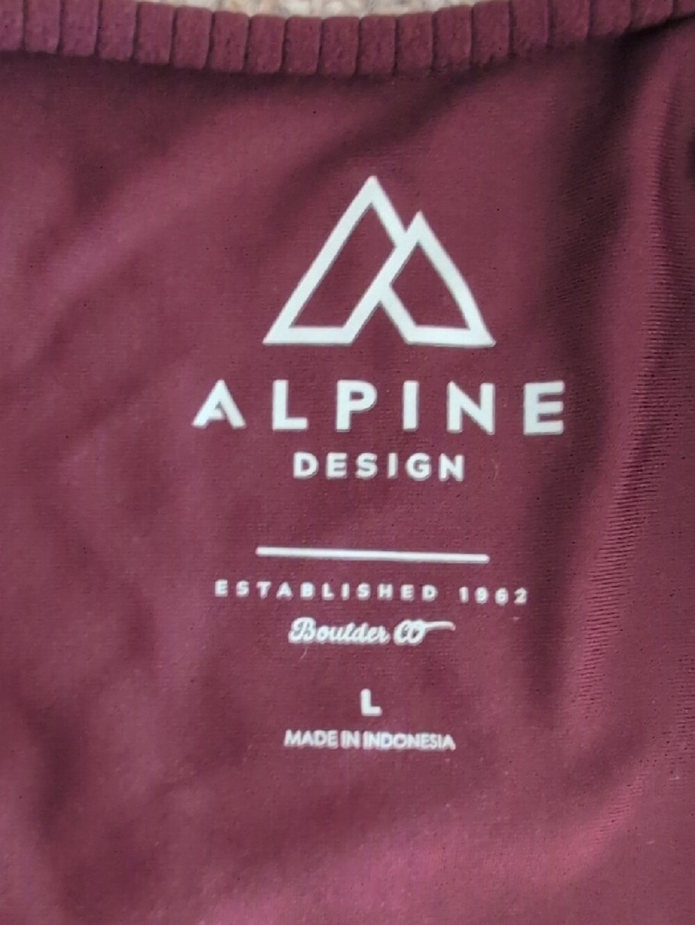 Alpine Design Maroon Ribbed Racerback Tank - Picture 5 of 6